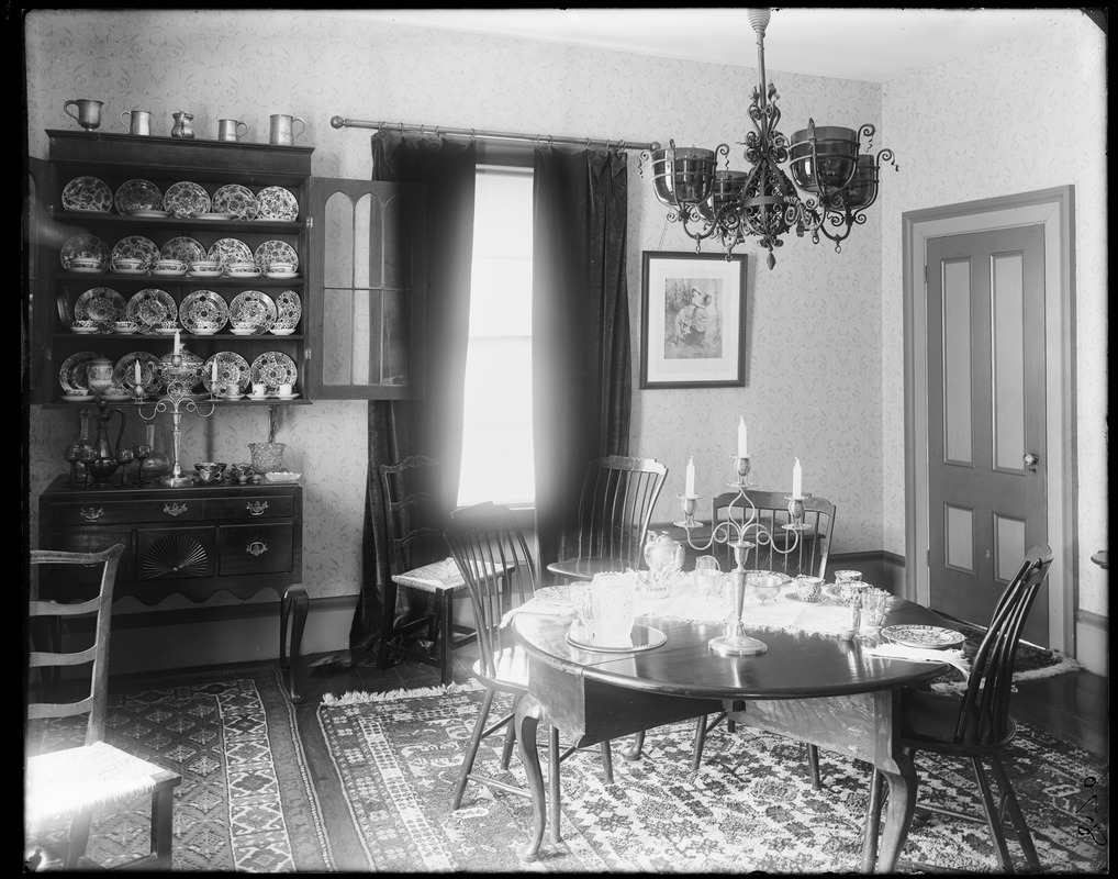 Buildings, interior, Salem, unknown house, dining room
