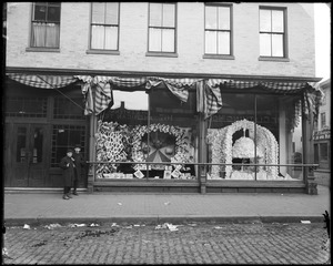 Salem, 170-174 Essex Street, east window, Frank Cousins store