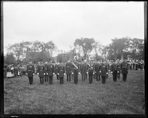 Group, officer and staff of Salem Light Infantry Veterans Association, parade October 7, 1891