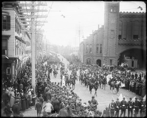 Group, Columbus Day parade, Second Corps Cadets, October 12, 1892