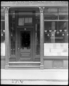Boston, exterior detail, door, 13 West Street