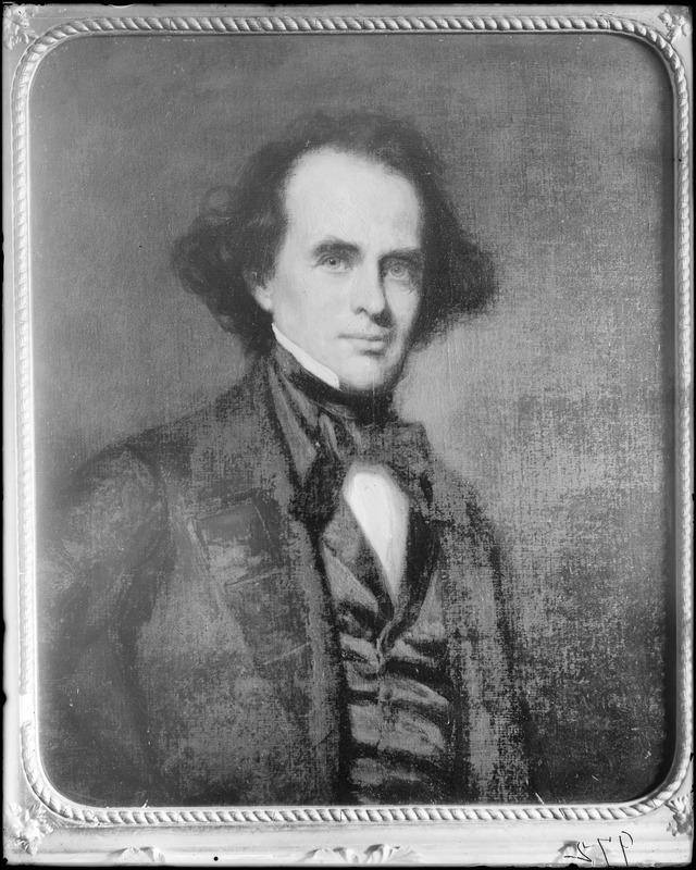 Portrait, Nathaniel Hawthorne, from portrait by George P.A. Healey, painted for Franklin Pierce, 1852