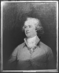 Portrait, Alexander Hamilton, 1757-1804, from painting at the Essex Institute by John Trumbull