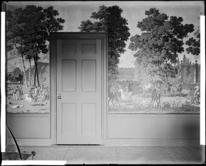 Salem, 13 Washington Square, interior detail, wallpaper