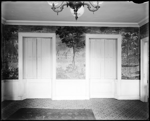 Salem, 142 Federal Street, interior detail, wallpaper, Captain Samuel Cook house
