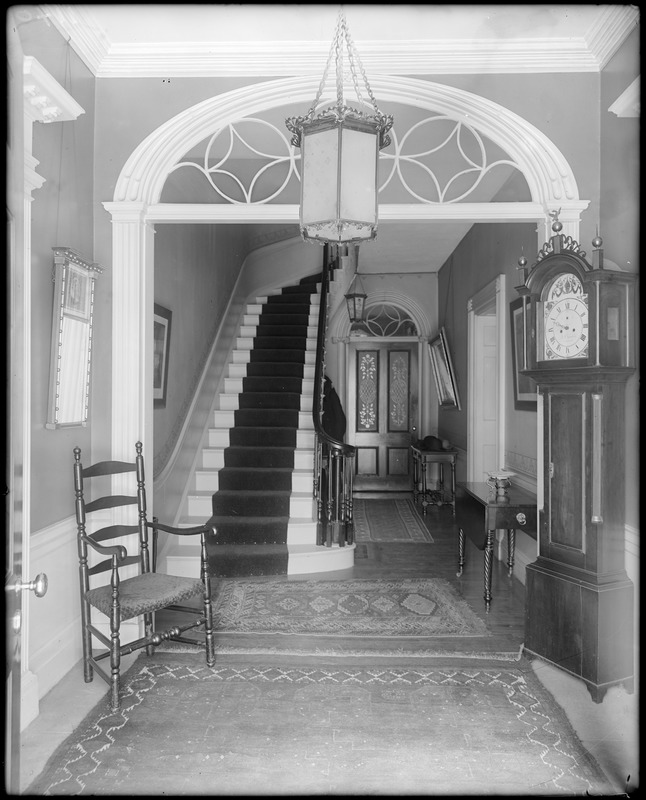 Salem, 13 Washington Square, hall and stairway, John Andrew house