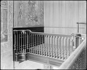 Marblehead, 169 Washington Street, interior detail, balustrade, Saint Jeremiah Lee mansion