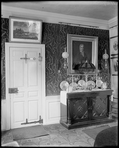 Danvers, Collins Street, interior, dining room, Robert "King" Hooper house, 1754