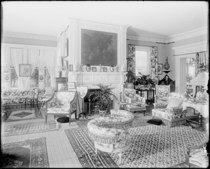 Peabody, Andover Street, interior detail, drawing room, Mrs. Jacob C. Rogers House, "Oak Hill"