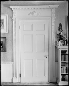 Peabody, Andover Street, interior detail, door, Mrs. Jacob C. Rogers House, "Oak Hill"
