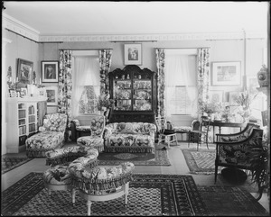 Peabody, Andover Street, interior detail, drawing room, Mrs. Jacob C. Rogers House, "Oak Hill"