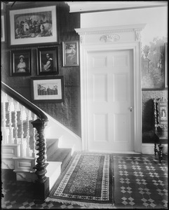 Peabody, Andover Street, interior detail, front hall, Mrs. Jacob C. Rogers House, "Oak Hill"
