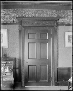 Peabody, Andover Street, interior detail, door, Mrs. Jacob C. Rogers House, "Oak Hill"