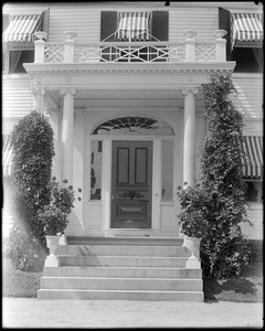 Peabody, Andover Street, exterior detail, front porch, Mrs. Jacob C. Rogers House, "Oak Hill"