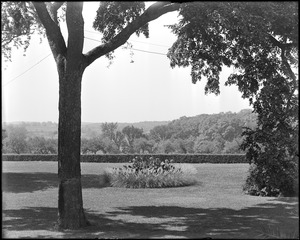 Peabody, Andover Street, views, garden at Mrs. Jacob C. Rogers Estate, "Oak Hill"