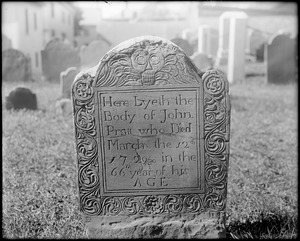 Salem, Charter Street, monuments, gravestone, John Pratt