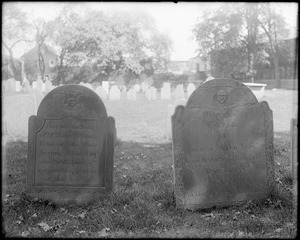 Salem, Charter Street, monuments, gravestone, Ruth and Joshua Ward