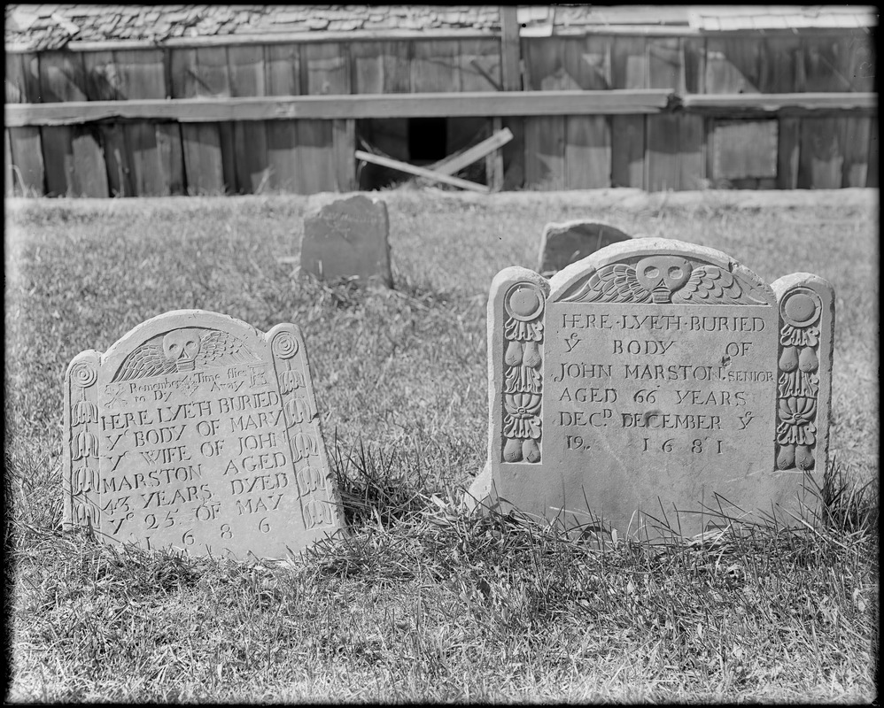 Salem Charter Street Monuments Gravestone John And Mary Marston