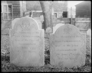 Salem, Charter Street, monuments, gravestone, John and Mary Crowninshield