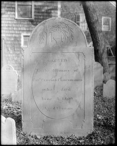 Salem, Charter Street, monuments, gravestone, Clifford Crowninshield, 47 years old