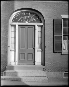 Salem, exterior detail, front door, unknown house