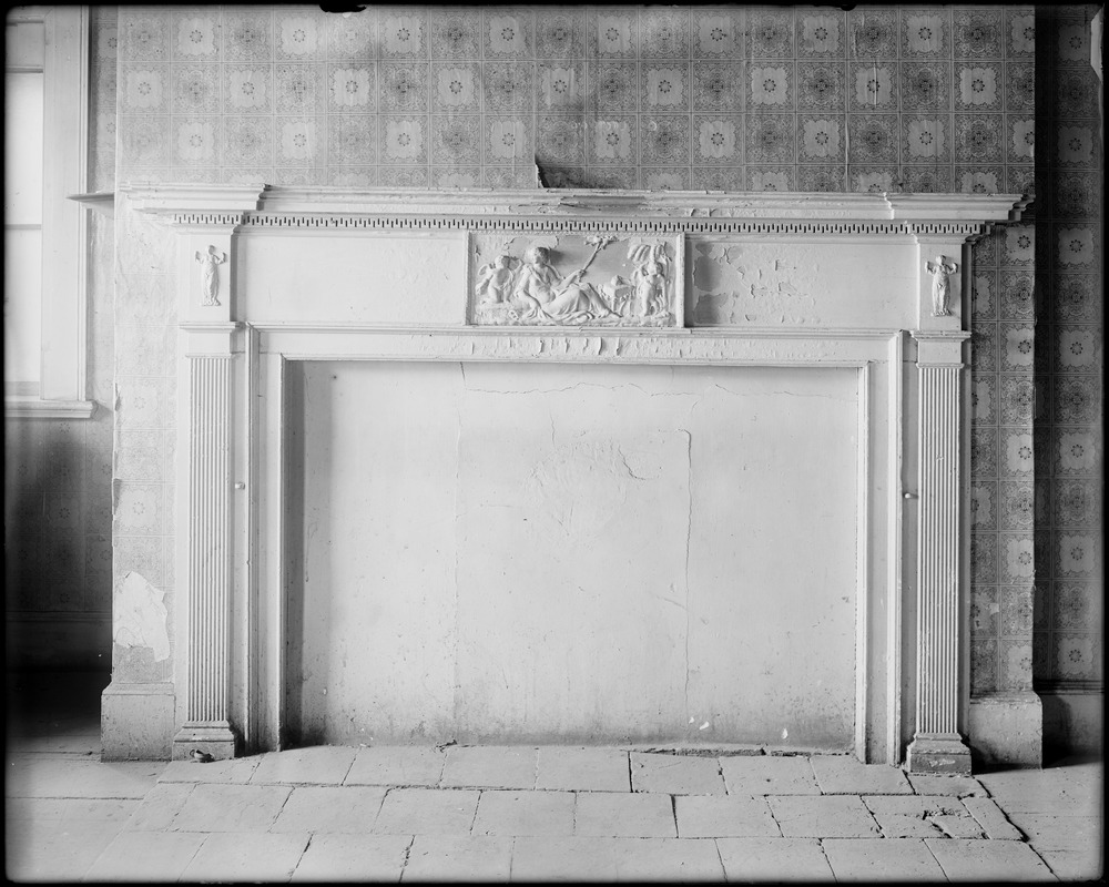 Salem, 204-206 Essex Street, interior detail, mantel, Ezekiel Hersey Derby house, 1799, by Bulfinch