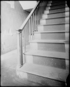Salem, 204-206 Essex Street, interior detail, first section, rear stairway, Ezekiel Hersey Derby house, 1799, by Bulfinch