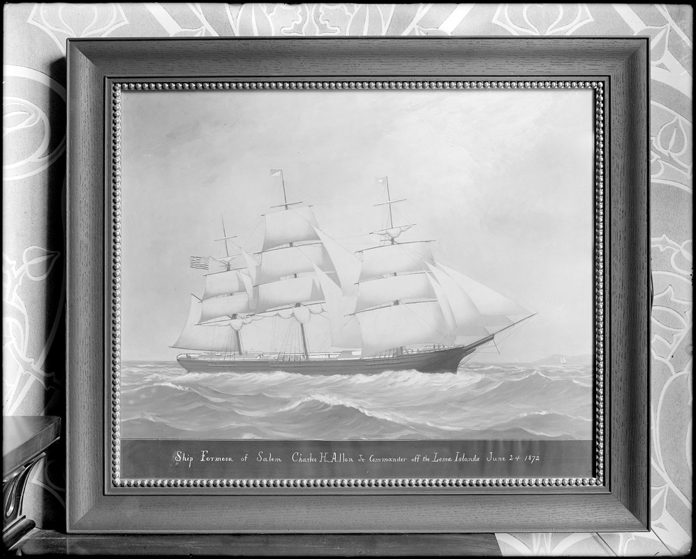 Shipping, ship "Formosa," Charles H. Allen Jr., Commander