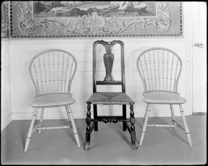 Objects, furniture, chairs, Marblehead, 169 Washington Street, in Jeremiah Lee house