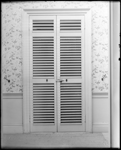 Waltham, interior detail, blind door, chamber entrance, Governor Gore Mansion, 1799
