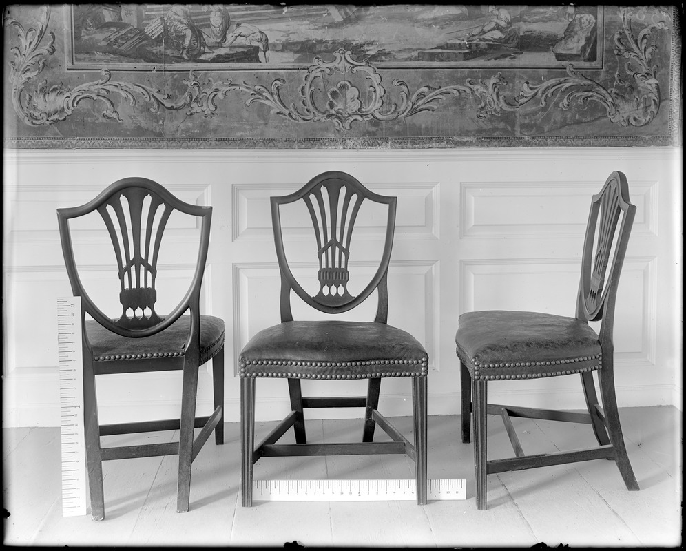Objects, furniture, chairs from John Hancock house, Boston