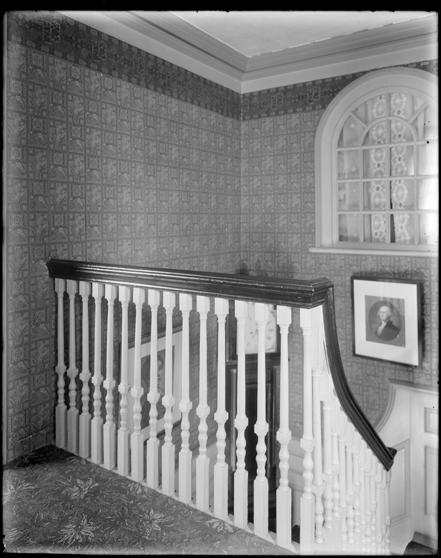 Beverly, 115 Cabot Street, interior detail, stairway, Cabot-Lee-Kilham house