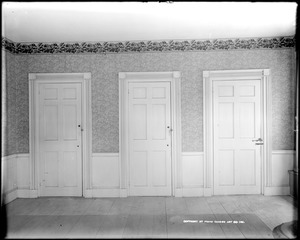 Danversport, 166 High Street, interior detail, right chamber doors, Samuel Fowler house