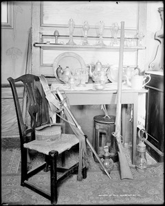 Objects, sword, belt, sash and cartridge box of Captain Samuel Page