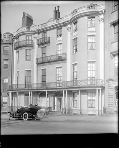 Boston, 56 Beacon Street, exterior detail, wrought iron, Doctor Bigelow house