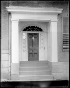 Boston, 94 Mount Vernon Street, exterior detail, door, unknown house