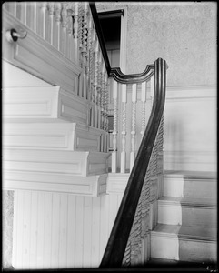 Salem, 168 Derby Street, interior detail, stairway, Richard Derby house