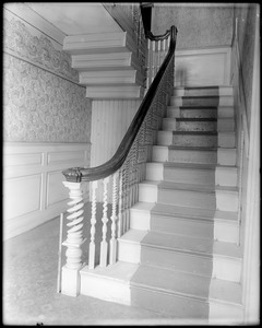 Salem, 168 Derby Street, interior detail, stairway, Richard Derby house