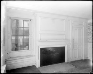 Salem, 168 Derby Street, interior detail, panelling in west room, west side, Richard Derby house