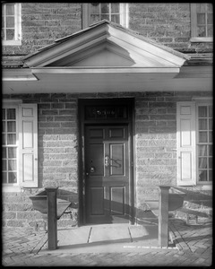 Philadelphia, Pennsylvania, Germantown, 6306 Main Street, exterior detail, door, unknown Johnson House