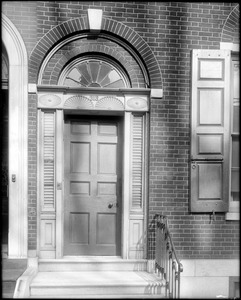 Philadelphia, Pennsylvania, 313 Pine Street, exterior detail, door, unknown house