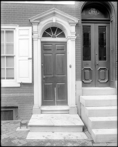 Philadelphia, Pennsylvania, 247 Pine Street, exterior detail, door, unknown house