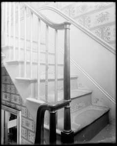 Boston, 40 Beacon Street, interior detail, stairway, Daniel P. Parker house