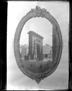 Boston, 40 Beacon Street, interior detail, wallpaper, French