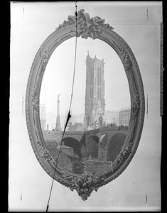 Boston, 40 Beacon Street, interior detail, wallpaper, French