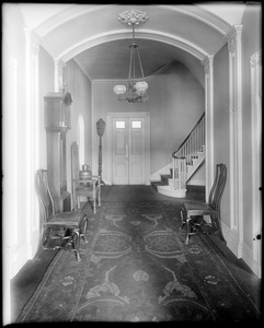 Boston, 40 Beacon Street, interior detail, hall, Daniel P. Parker house
