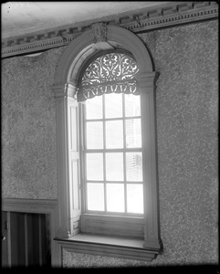 Jamaica Plain, 685 Centre Street, interior detail, window, Penney-Hallet house