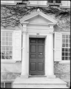 Philadelphia, Pennsylvania, 5442 Germantown Avenue, exterior detail, door, Deshler-Morris house