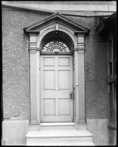 Philadelphia, Pennsylvania, 5011 Germantown Avenue, exterior detail, door, Royal house
