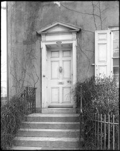 Philadelphia, Pennsylvania, 5933 Germantown Avenue, exterior detail, door, Littell-Morris house